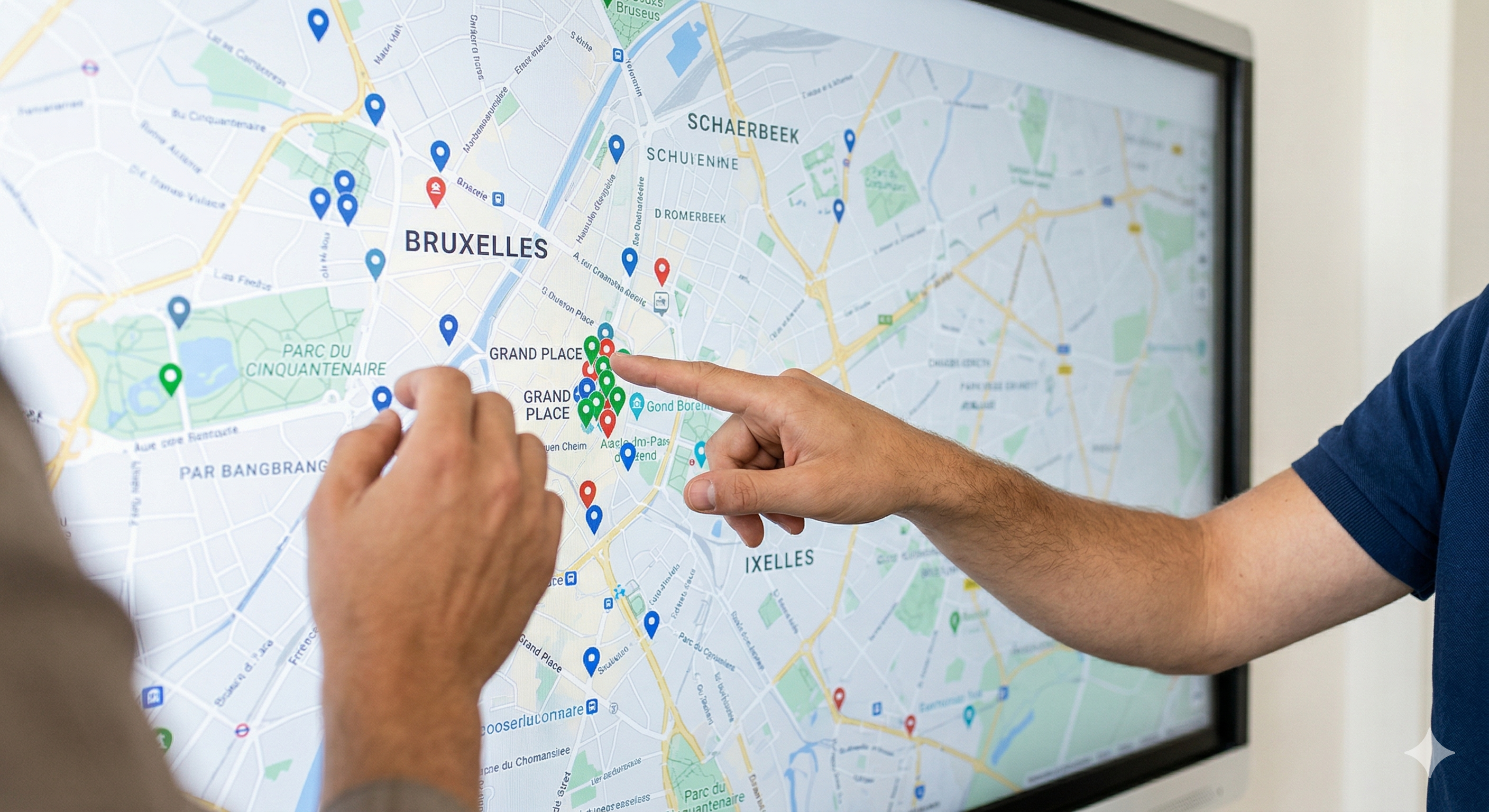 Carte des communes de Bruxelles couvertes par Kinéchezvous